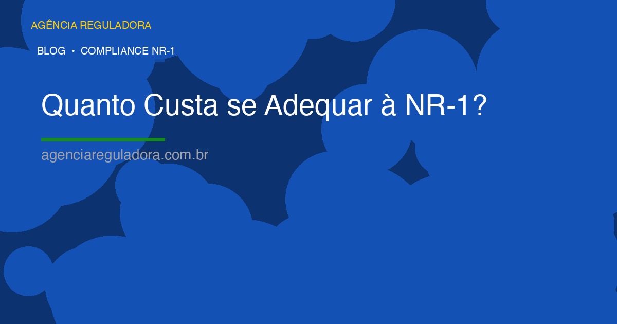 Quanto Custa se Adequar à NR-1? Comparativo entre Consultoria e Automação com IA